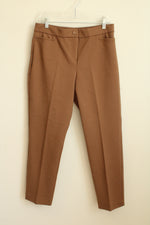 Susan Graver Light Brown Stretch Dress Pants | M-P