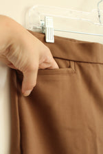 Susan Graver Light Brown Stretch Dress Pants | M-P