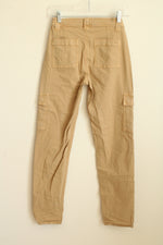 American Eagle Tan Cargo Pants with Stretch Waist | 00
