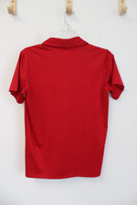 Lands' End Solid Red Athletic Polo Shirt | S