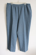 Alfred Dunner Light Blue Trouser Pants | 18