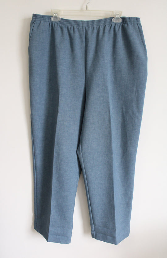 Alfred Dunner Light Blue Trouser Pants | 18