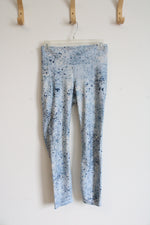 Under Armour Blue Paint Splatter Compression Capri Leggings | M