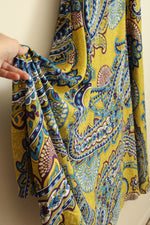 Ashley Stewart Green, Blue and Purple Paisley Lined Maxi Skirt | 2XL