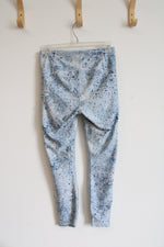 Under Armour Blue Paint Splatter Compression Capri Leggings | M