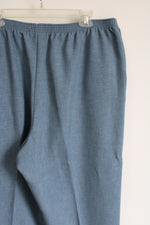 Alfred Dunner Light Blue Trouser Pants | 18