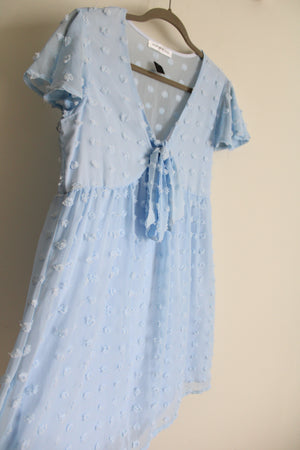 Sophie & Trey Blue Large Swiss Dotted Dress | S