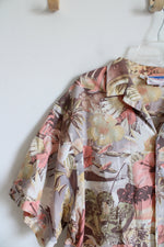 Vintage Disney MGM Studios Tropical Print Button Down Shirt | XL
