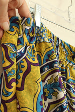 Ashley Stewart Green, Blue and Purple Paisley Lined Maxi Skirt | 2XL