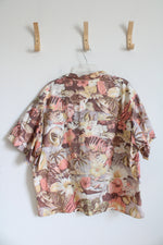 Vintage Disney MGM Studios Tropical Print Button Down Shirt | XL