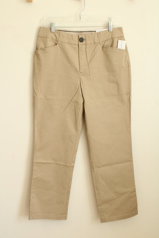 NEW Christopher & Banks Tan Signature Comfort Straight Leg Pants | 10S