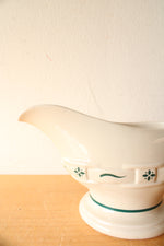 Longaberger Woven Traditions Green Gravy Boat