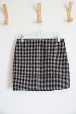 H&M Brown & Black Houndstooth Wool Blend Mini Skirt | 6