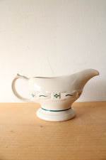Longaberger Woven Traditions Green Gravy Boat