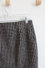 H&M Brown & Black Houndstooth Wool Blend Mini Skirt | 6