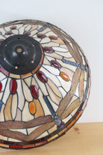 Vintage Tiffany Style Stained Glass Dragonfly Light Shade