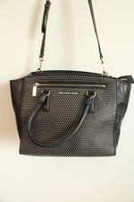 Michael Kors Black Leather Studded Satchel