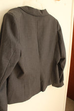 NEW Calvin Klein Gray Suit Jacket Blazer with Silver Buttons | 16