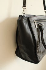 Michael Kors Black Leather Studded Satchel