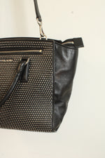 Michael Kors Black Leather Studded Satchel