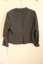 NEW Calvin Klein Gray Suit Jacket Blazer with Silver Buttons | 16