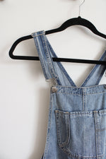 American Eagle Distressed Denim Short Overalls | M