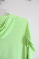 Under Armour Neon Green Fitted Lightweight Hoodie | M