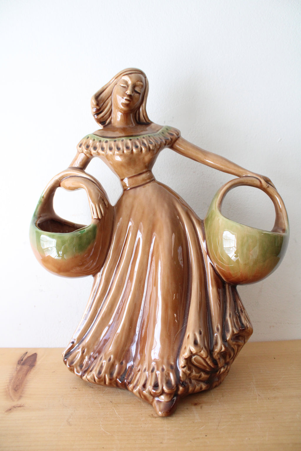 Vintage Royal Haeger Ceramic Gypsy Woman Planter