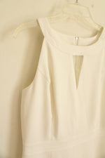 NEW White House Black Market White Cutout Mesh Sheath Dress | 10