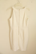NEW White House Black Market White Cutout Mesh Sheath Dress | 10