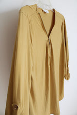 Zenana Gold 1/2 Zip Top | 1X