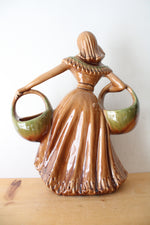 Vintage Royal Haeger Ceramic Gypsy Woman Planter