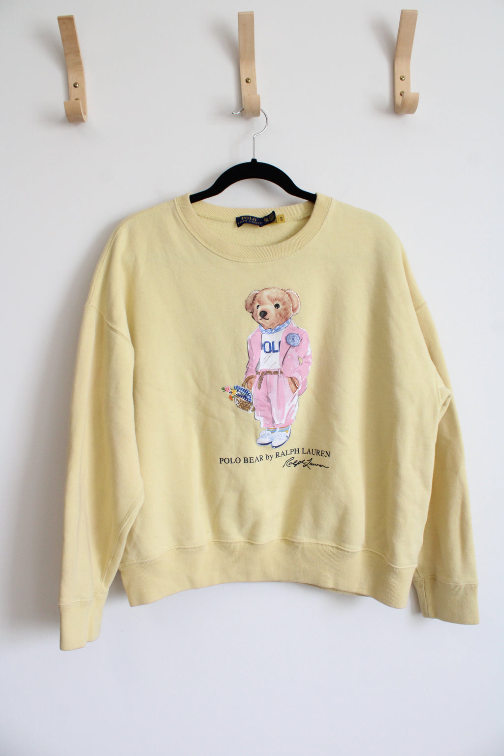 Polo Ralph Lauren Bear Yellow Crewneck Sweatshirt | XXL