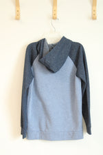 Old Navy Blue Raglan Full Zip Hoodie Sweatshirt | Youth XL