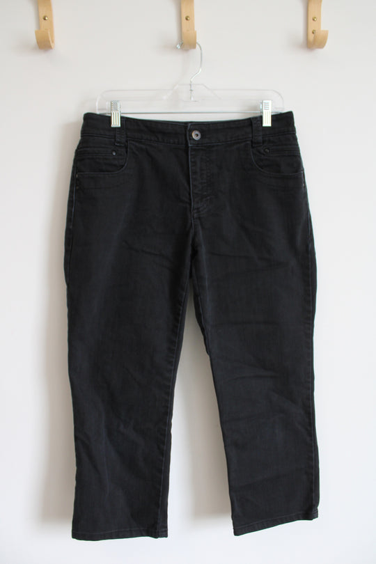 Chico's Platinum Denim Black Capri Jeans | 0.5 (6)