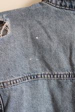 &Denim Distressed Denim Jacket | M
