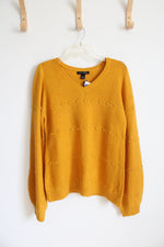 NEW A Love Story Gold Knit Sweater | L