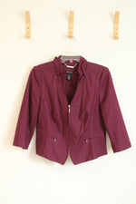 White House Black Market Perfect Form Purple Zip Blazer | 12