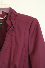 White House Black Market Perfect Form Purple Zip Blazer | 12