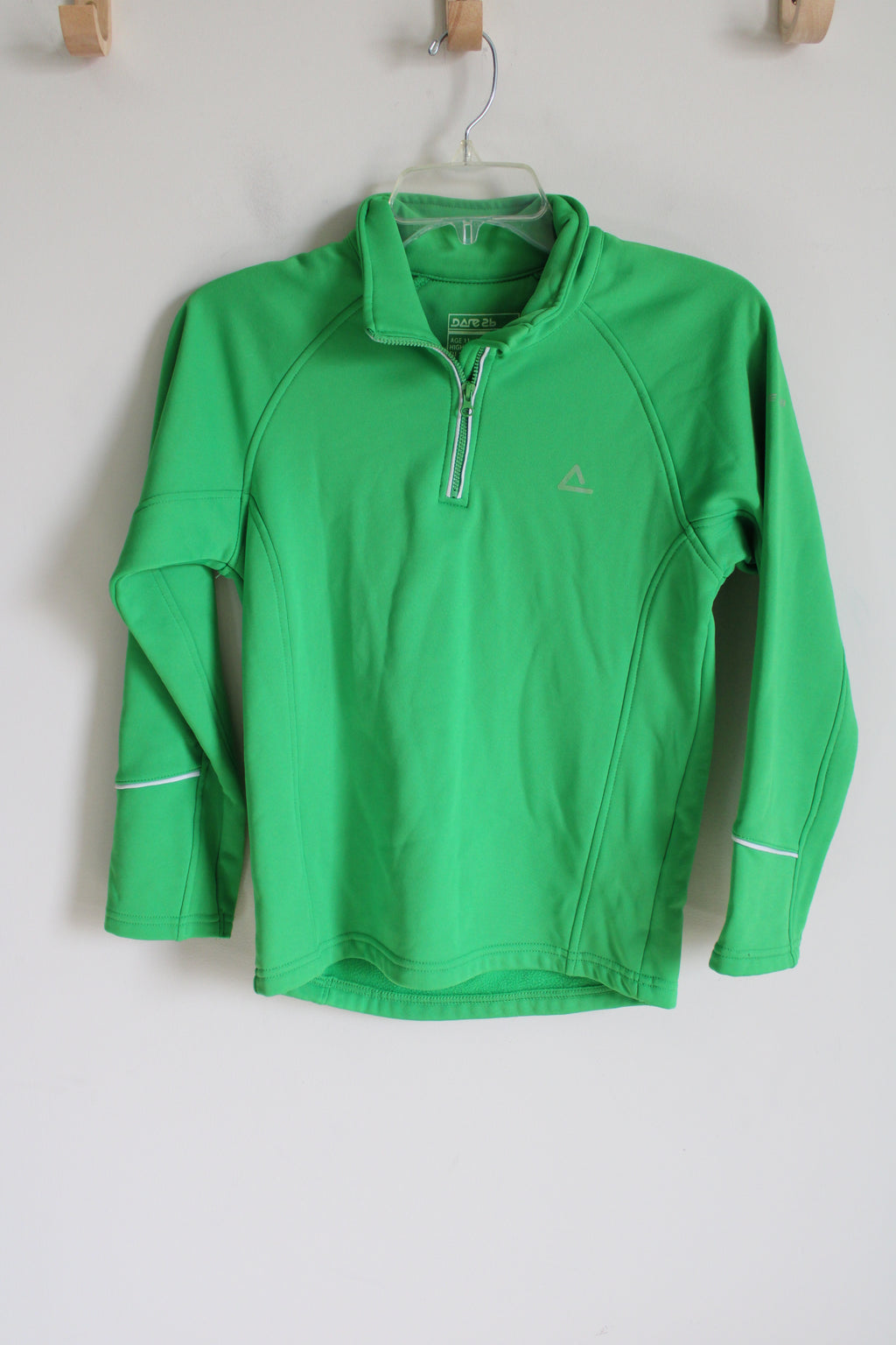 Dare 2 B Green 1/4 Zip Fleece Lined Sweatshirt | 11/12