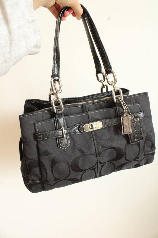 Coach Black Chelsea Signature Jayden Carryall Bag