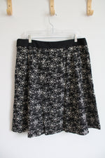 Christopher & Banks Tan Embroidered Linen Blend Floral Skirt | 14
