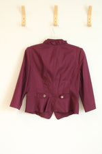White House Black Market Perfect Form Purple Zip Blazer | 12