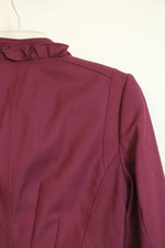 White House Black Market Perfect Form Purple Zip Blazer | 12