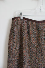 Rafaella Brown Speckled Wool Blend Skirt | 14