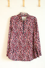 T By Talbots 50+ UPF Pink Quarter Zip Pullover | 2XL
