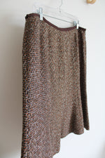 Rafaella Brown Speckled Wool Blend Skirt | 14