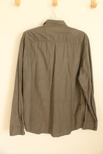 Calvin Klein Olive Green LS Button-down Shirt | XL