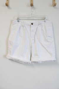 St. John's Bay White Cuffed Shorts | 12