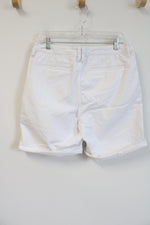 St. John's Bay White Cuffed Shorts | 12